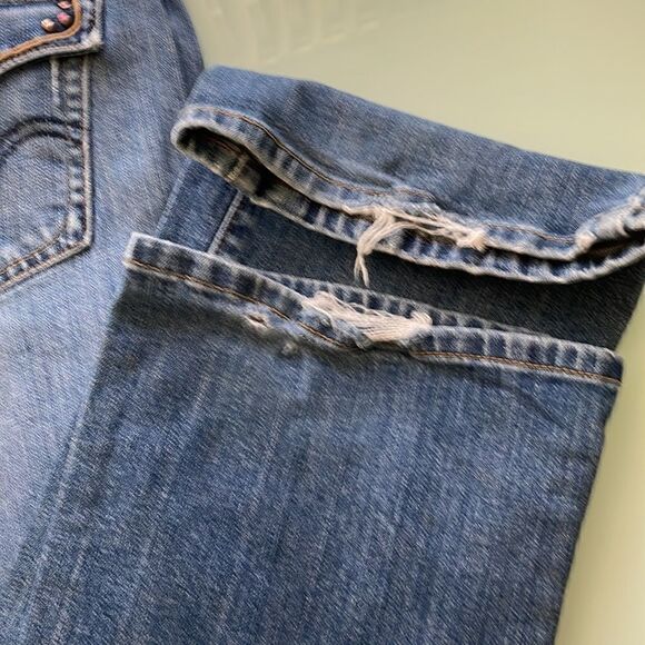 Levi’s 515 jeans 8 sc flip pockets boot cut medium blue wash stretchy - Picture 8 of 16